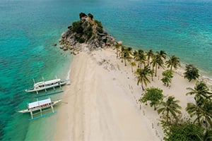 Luchtfoto van Gigantes Island in Panay, Filipijnen