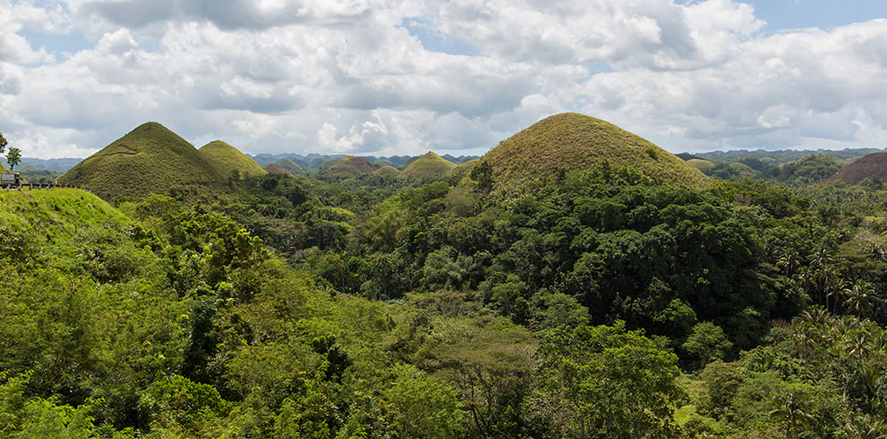De Chocolate Hills op Bohol, Filipijnen