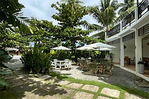 Het restaurant van het Bahandi Hotel op Siargao, Filipijnen