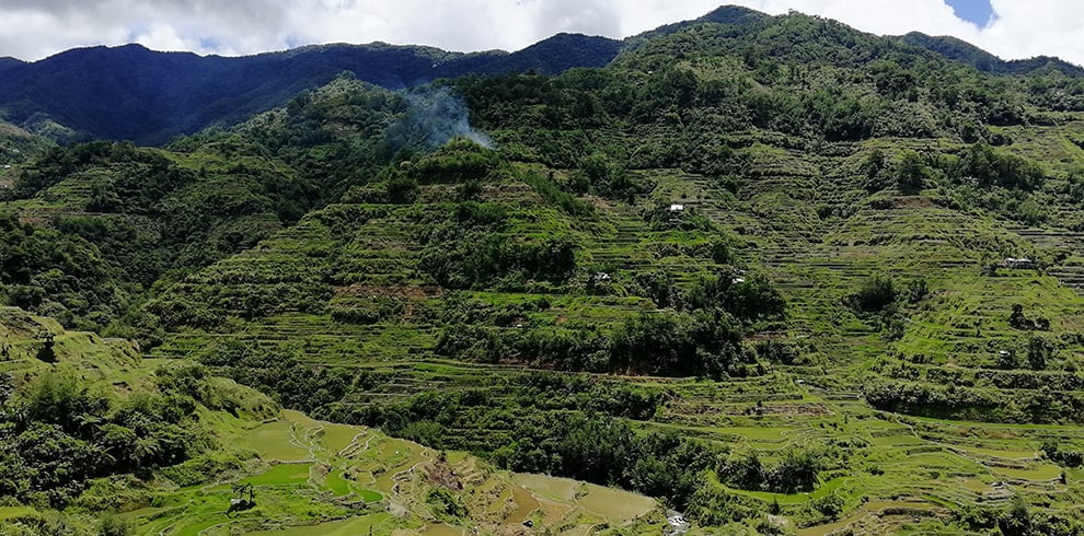 De indrukwekkende rijstterrassen van Banaue, Luzon, Filipijnen