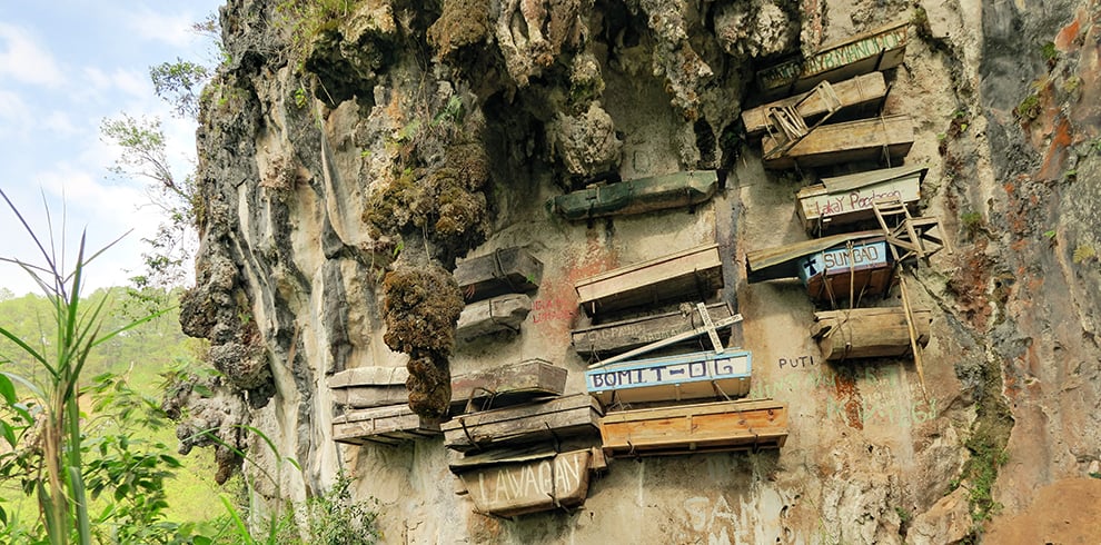 Hanging Coffins in Sagada, Noord-Luzon, Filipijnen