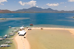 Luchtfoto van Luli Island in Honda Bay, Palawan
