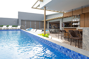 Het zwembad van het Bayfront Hotel Cebu - Capitol Site in Cebu, Filipijnen