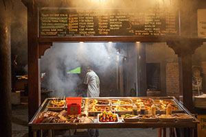 Lekkere gerechten bij een restaurant op Gili Trawangan