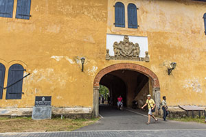 Een van de vele VOC-gebouwen in het Dutch Fort in Galle
