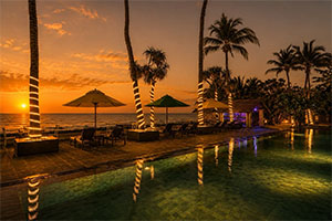 Prachtige zonsondergang vanuit het Earl's Regent Negombo