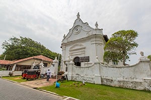 De oude Nederlandse kerk in het Dutch Fort in Galle