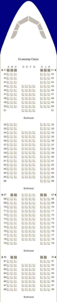 Seatmap EK - A380 - Beneden