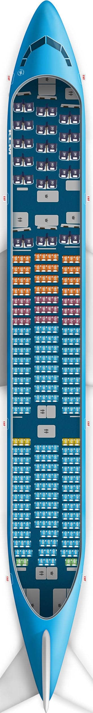 Seatmap KLM - B777-200