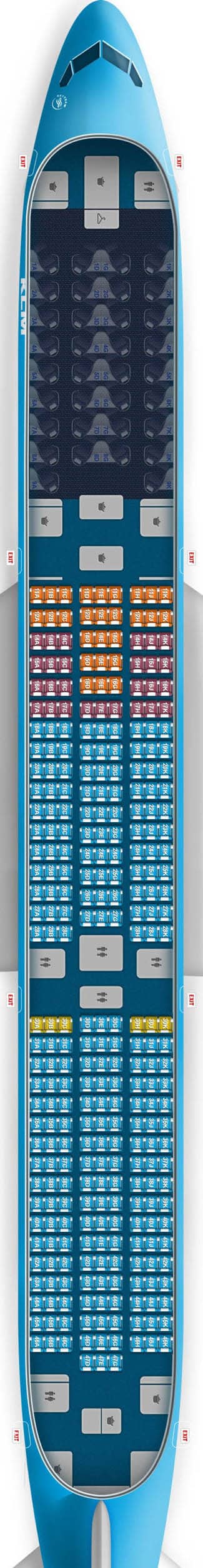 Seatmap KLM - B787-10
