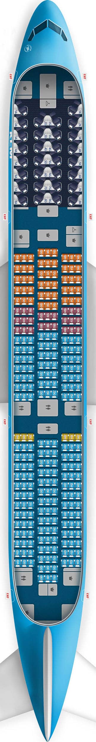Seatmap KLM - B787-9