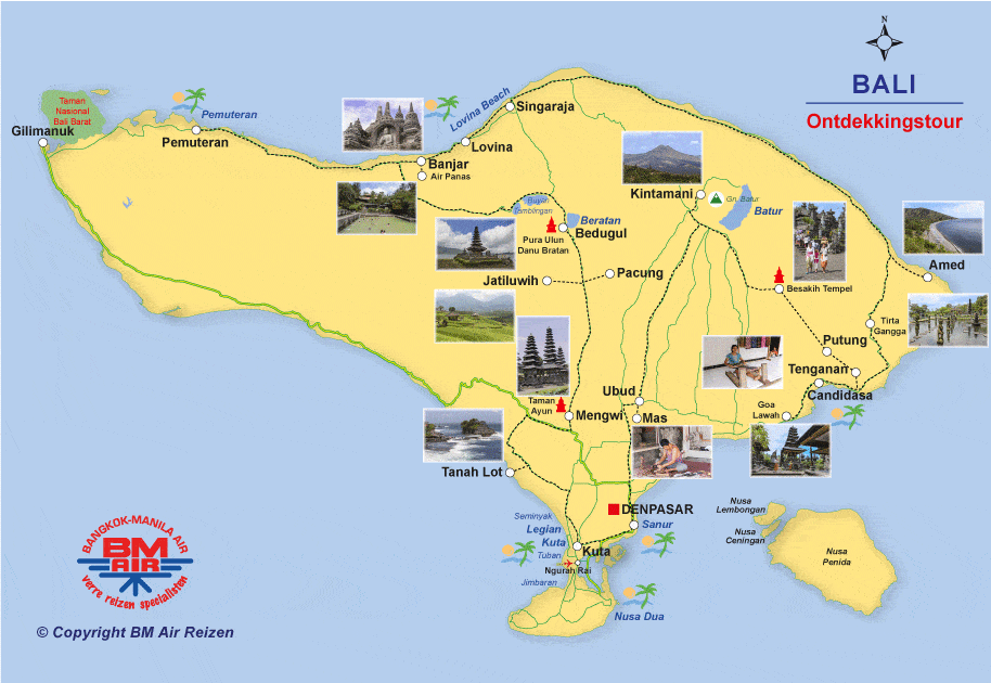 Kaart Bali Ontdekkingstour