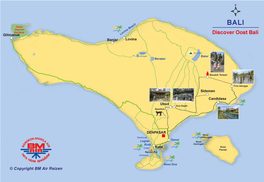 Kaart Discover Oost Bali