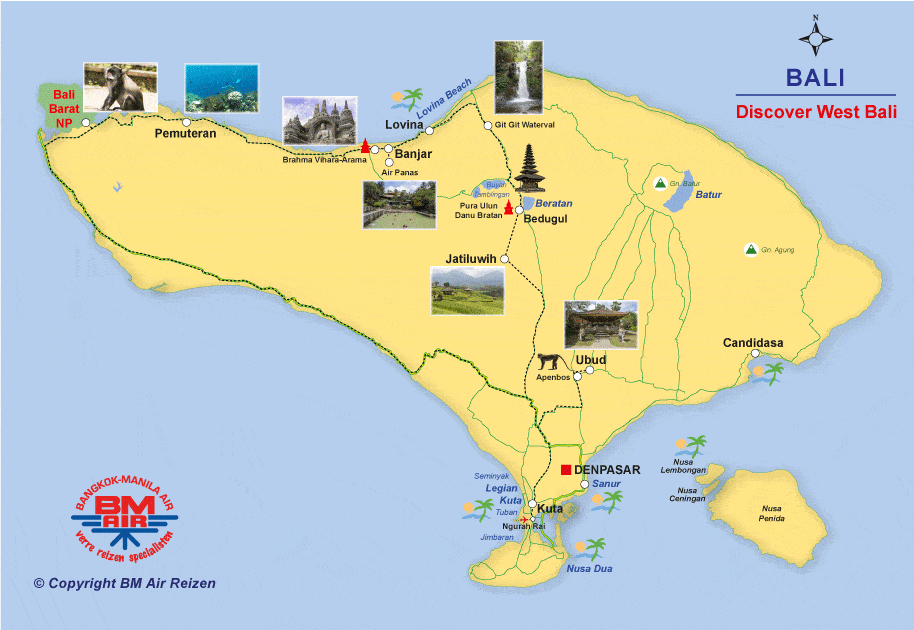 Kaart Discover West Bali