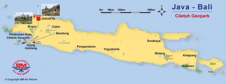 Kaart West Java Ciletuh Geopark