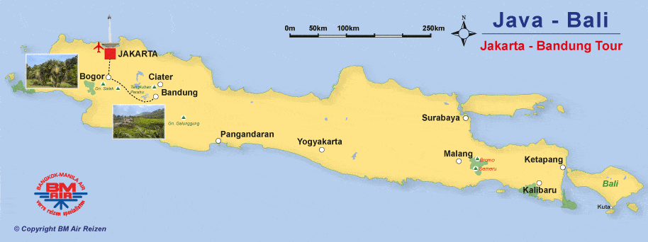 Kaart Jakarta Bandung Tour