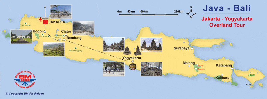 Kaart Jakarta Yogyakarta