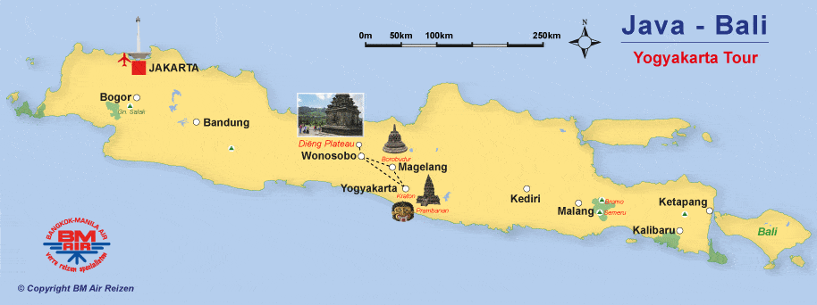 Kaart Yogyakarta Tour