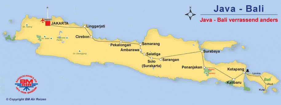Kaart Java-Bali Verrassend Anders