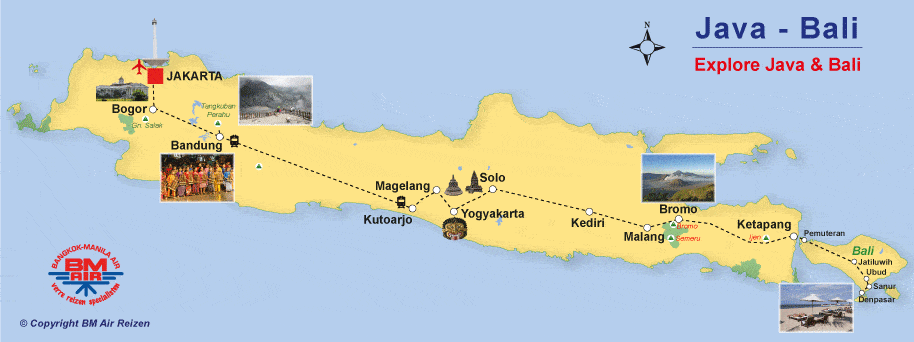 Kaart Explore Java Bali