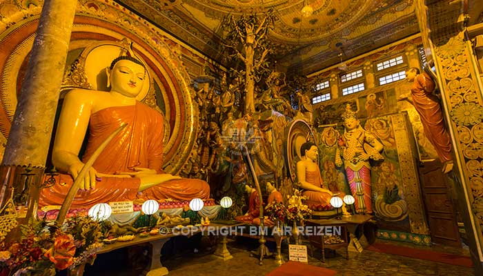 Sri Lanka - Colombo - Boeddhabeelden in de Gangaramaya Tempel