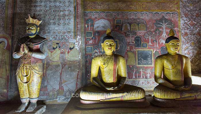 Sri Lanka - Dambulla - Boeddhabeelden in de grot