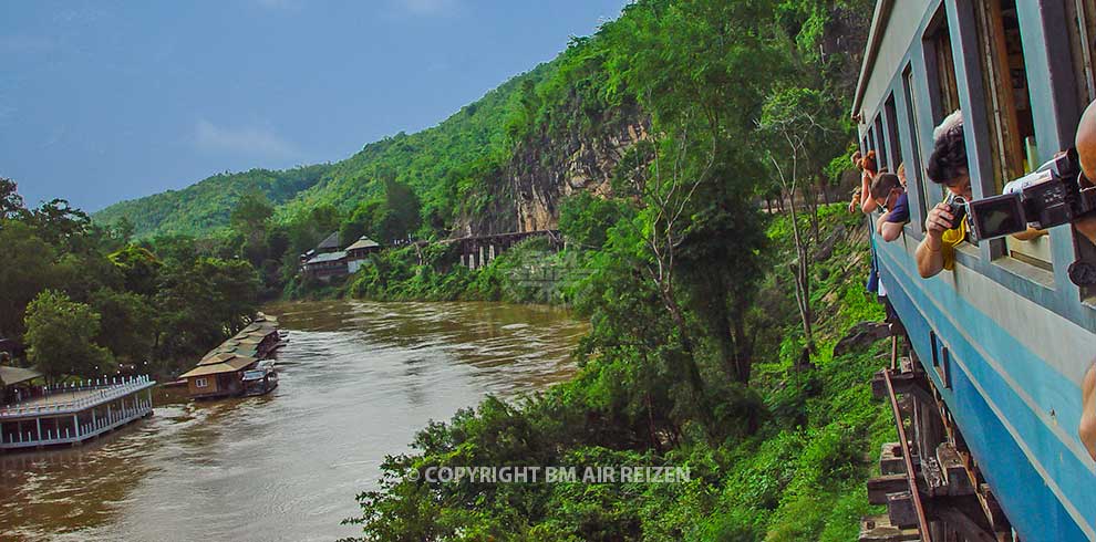 Kanchanaburi - treinreis oude spoorlijn