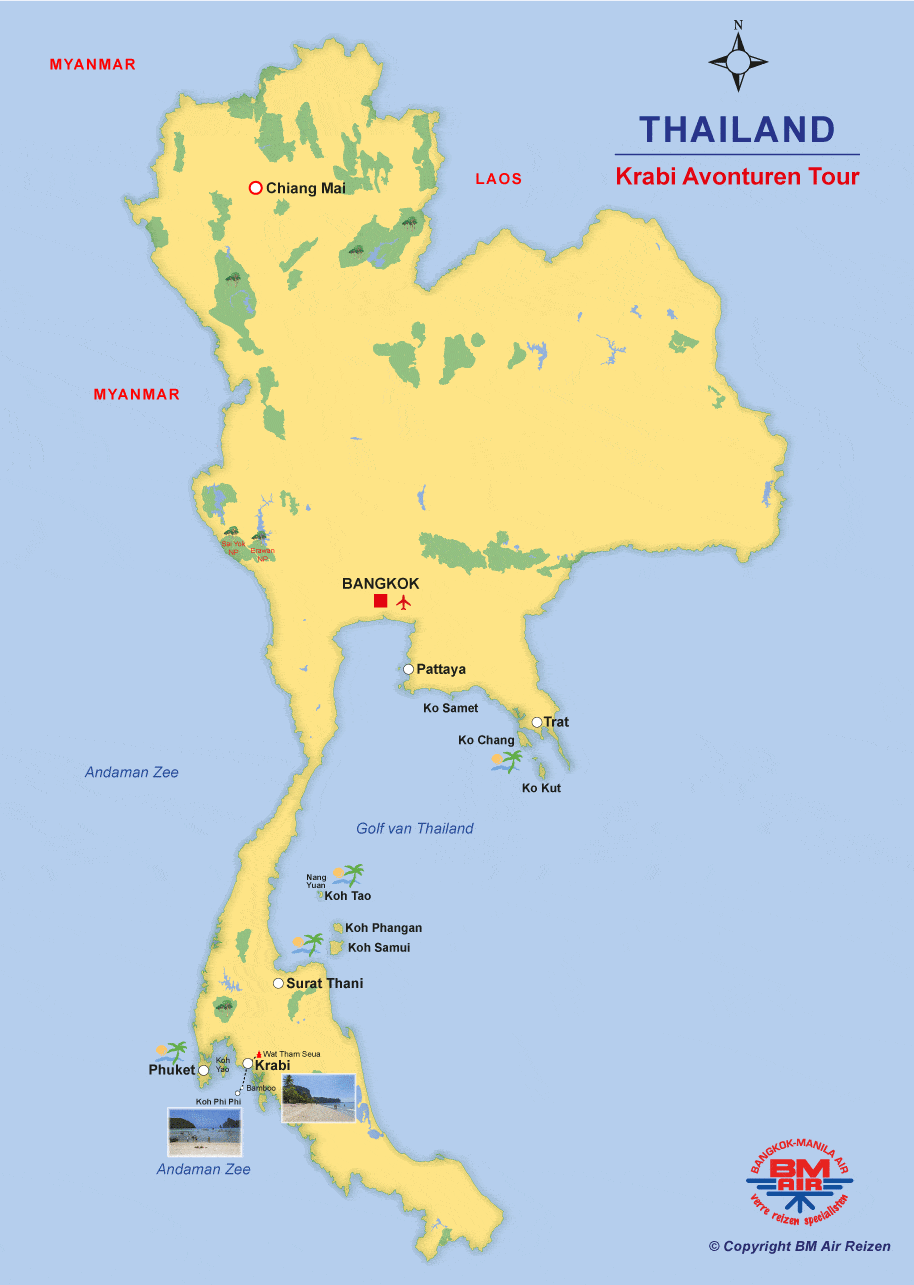 Kaart Krabi Avonturen Tour