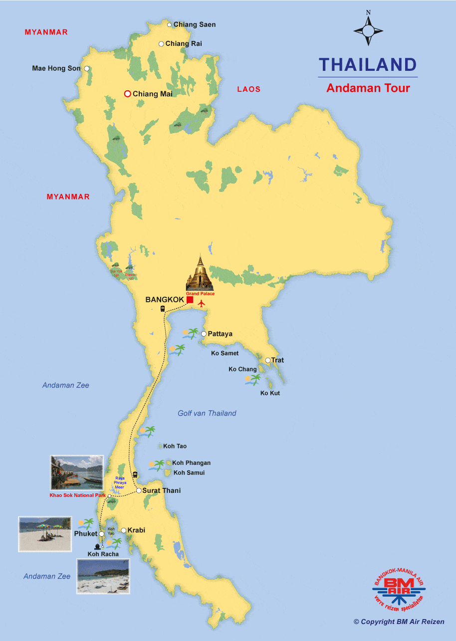 Kaart Andaman Tour