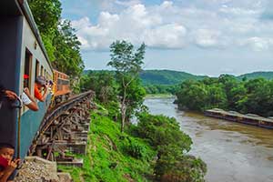Kanchanaburi - treinreis oude spoorlijn