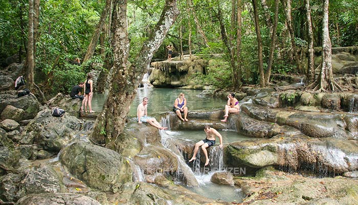 Kanchanaburi - Erawan Watervallen