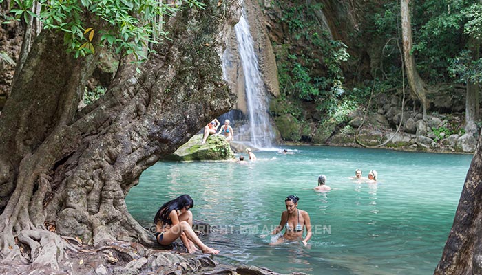 Kanchanaburi - Erawan Watervallen