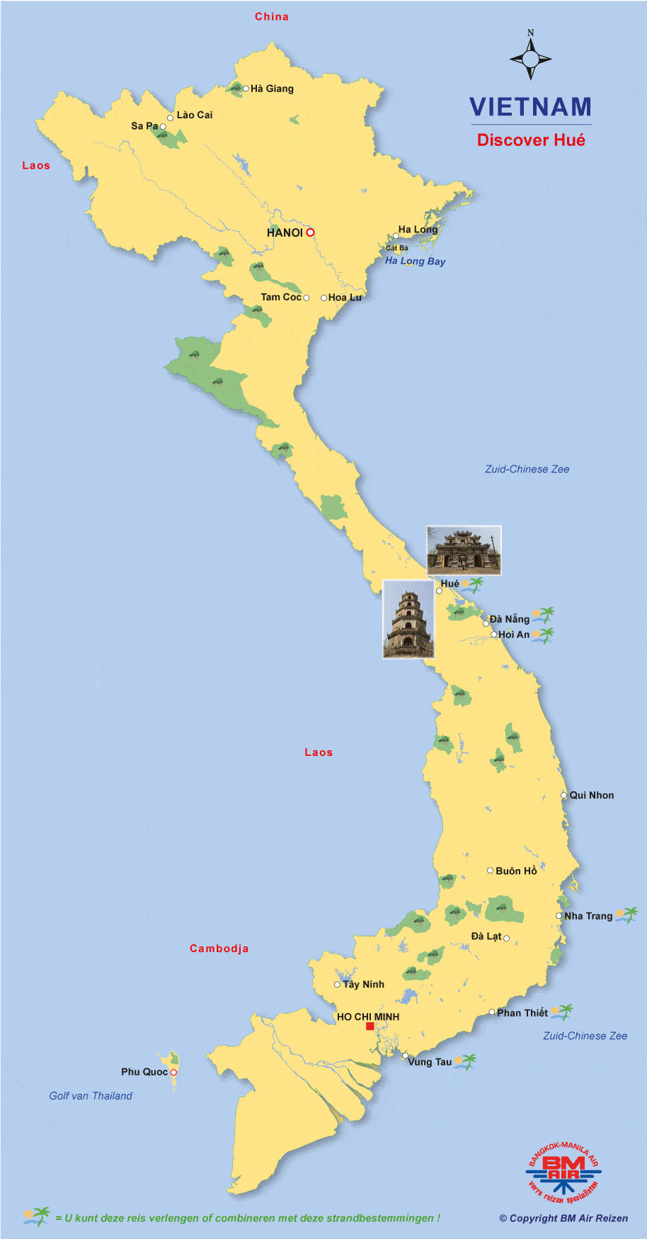 Kaart Vietnam - Discover Hué