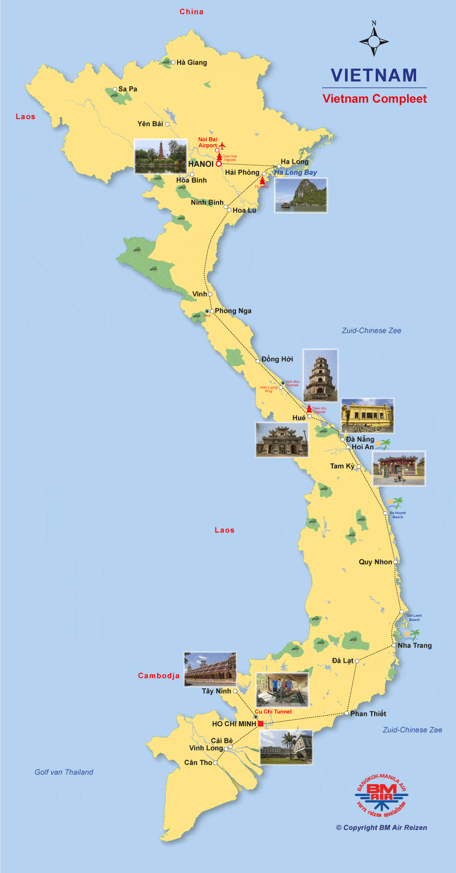 Kaart Vietnam Compleet